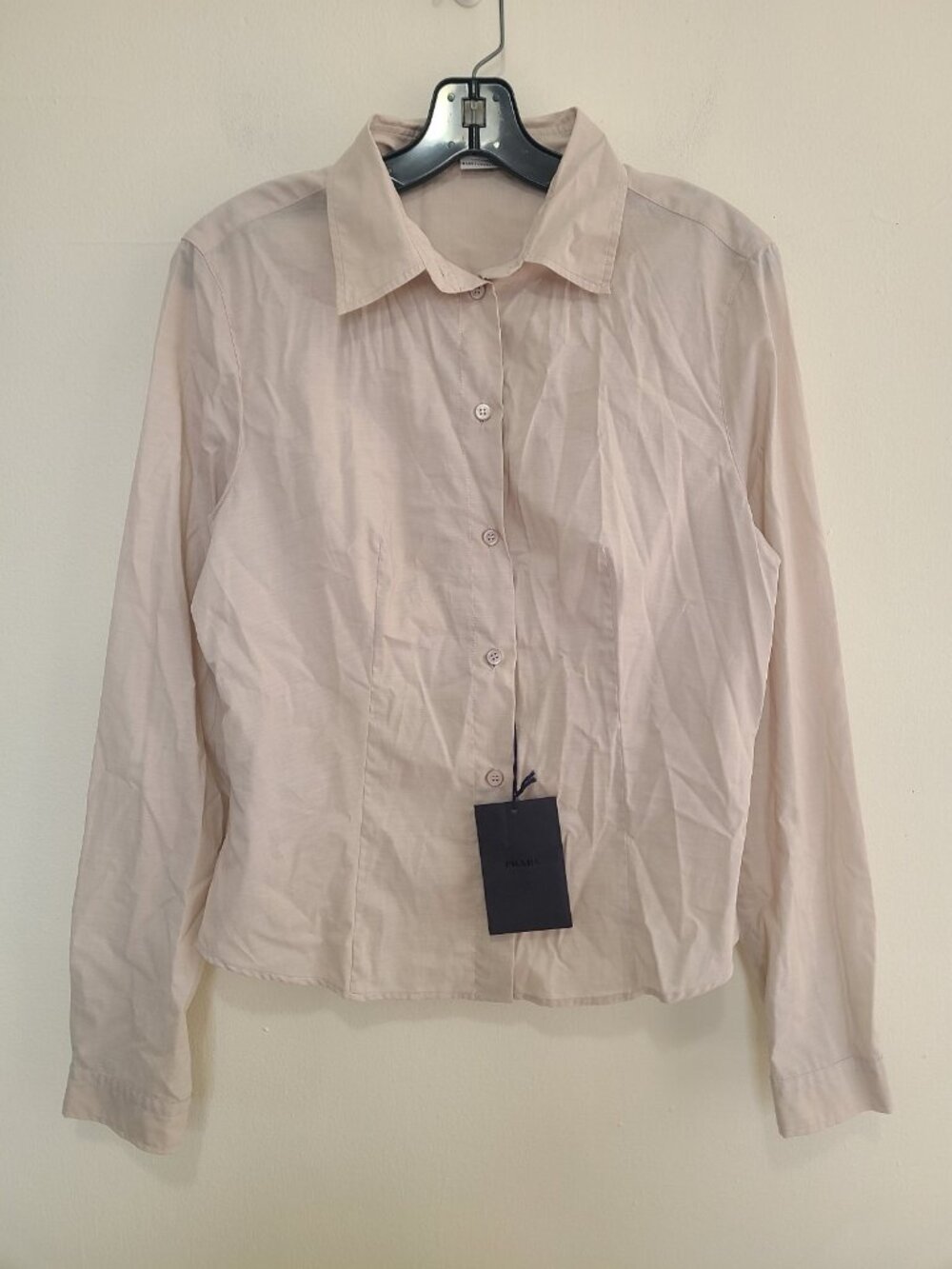 NWT Prada Women's Button Up Shirt Shirt Beige size IT 46 - Picture 1 of 12